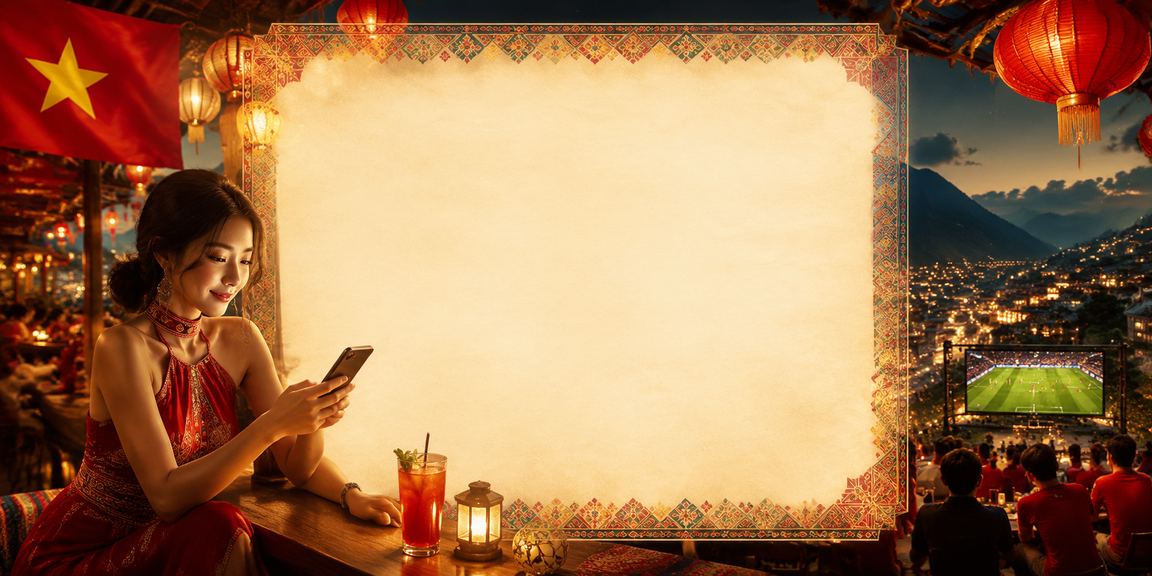 Người dùng tại Sa Pa chơi casino di động trong không khí chợ đêm vùng cao